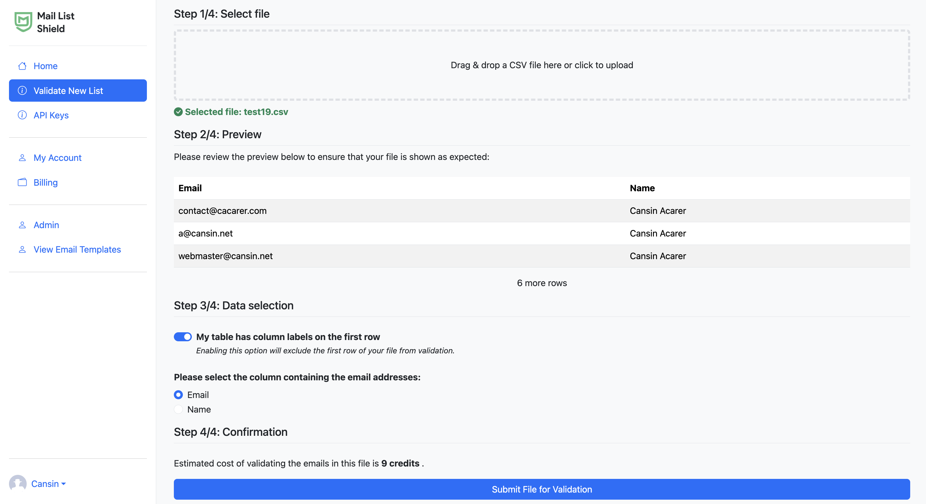 Mail List Shield - Screenshot 2 showing product features and functionality