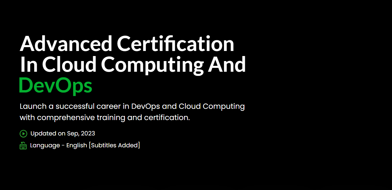 Cloud Computing and DevOps Certification