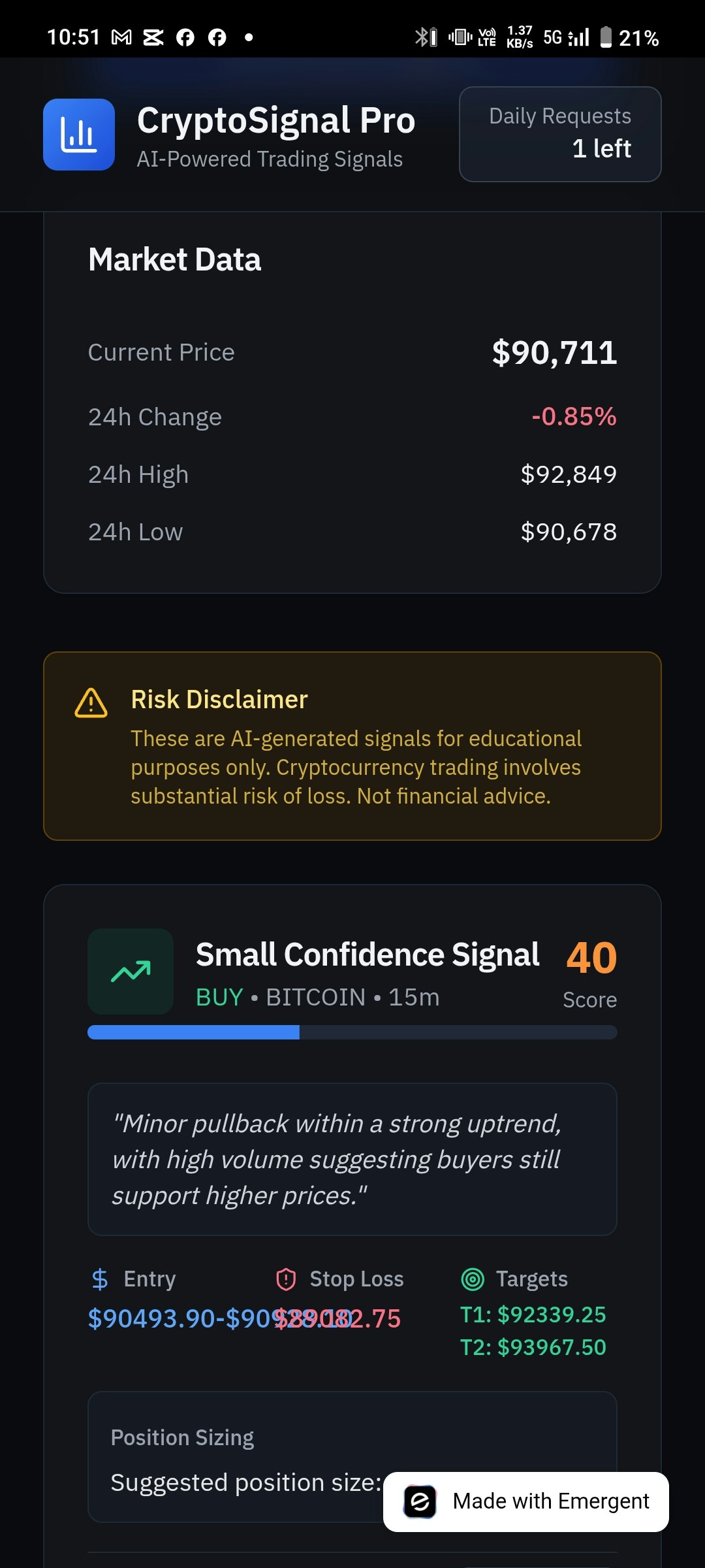 Crypto Insight AI - Screenshot 2 showing product features and functionality