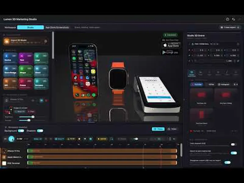 Lumen 3D Marketing Studio screenshot 1 (video preview)