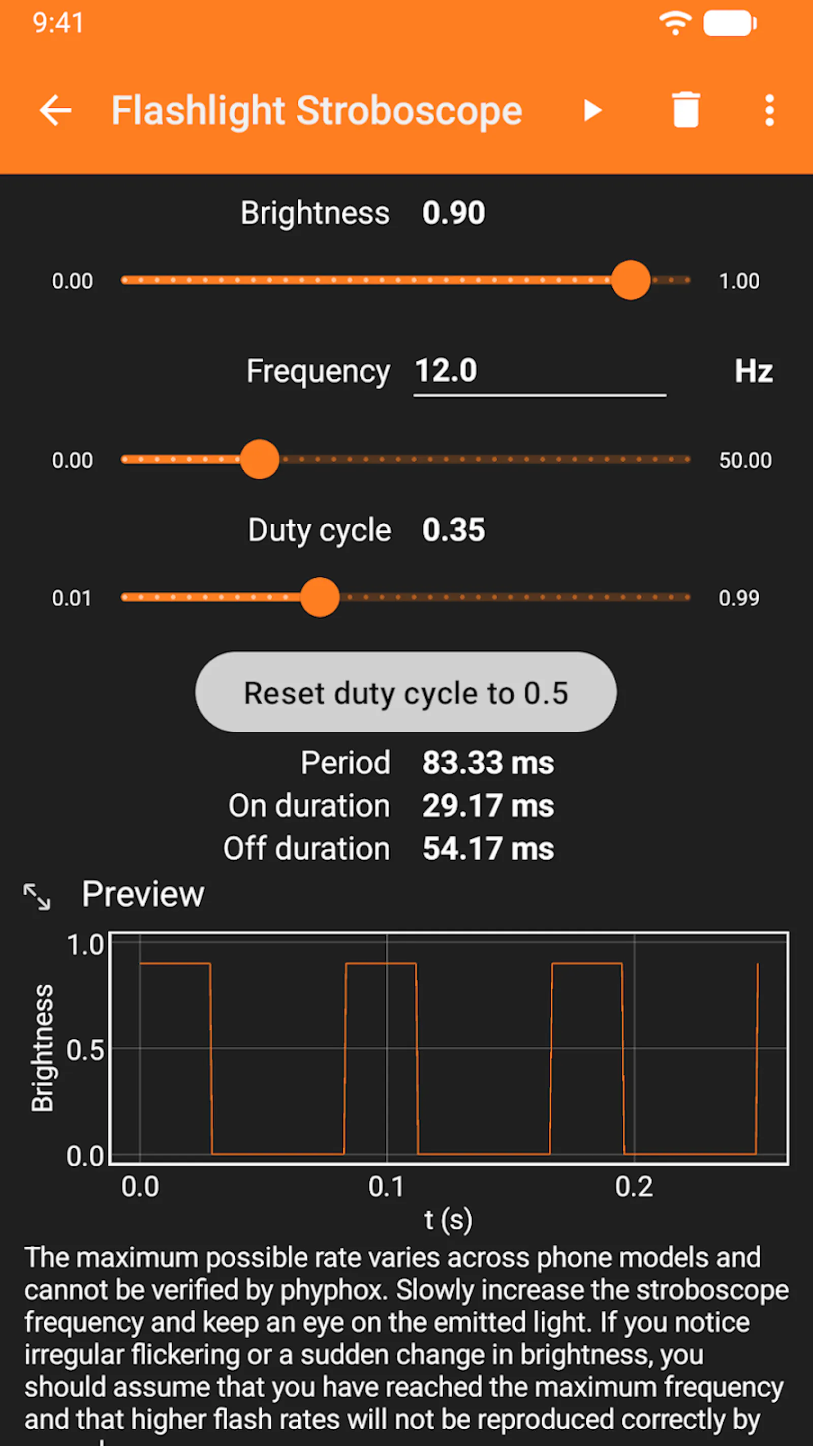 phyphox screenshot 7