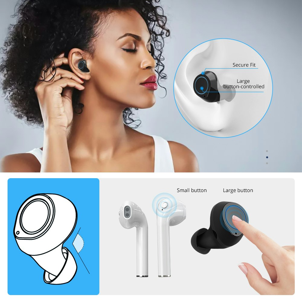 First Big Button  True Wireless Headset gallery image