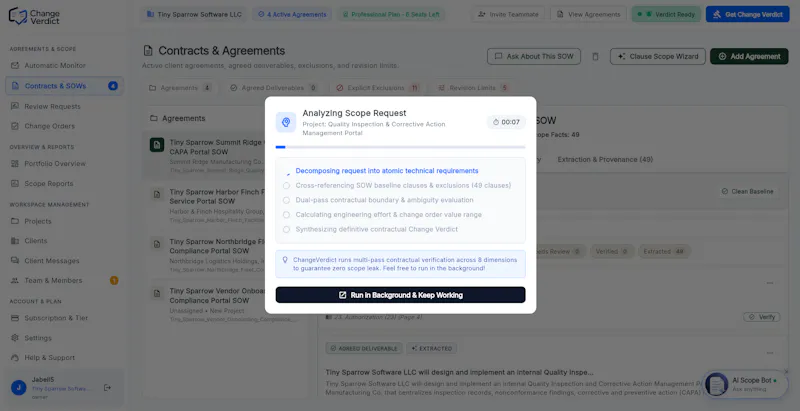 ChangeVerdict screenshot 2