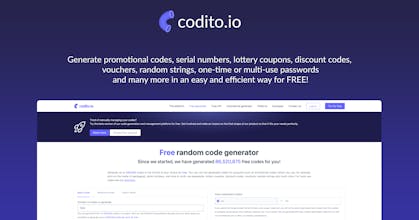 Free random code generator by codito.io gallery image