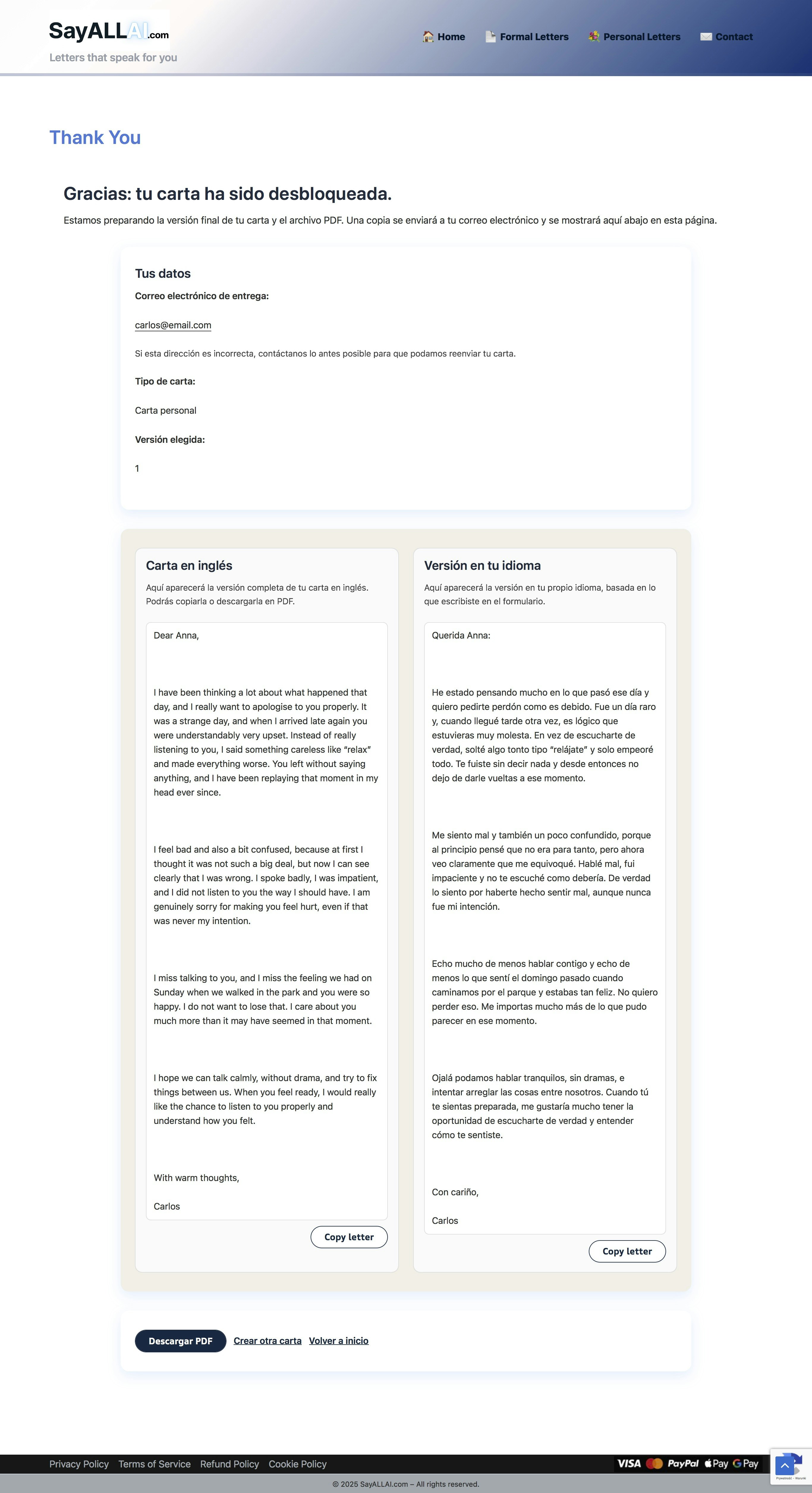 SayAllAI – AI Letter Generator gallery image