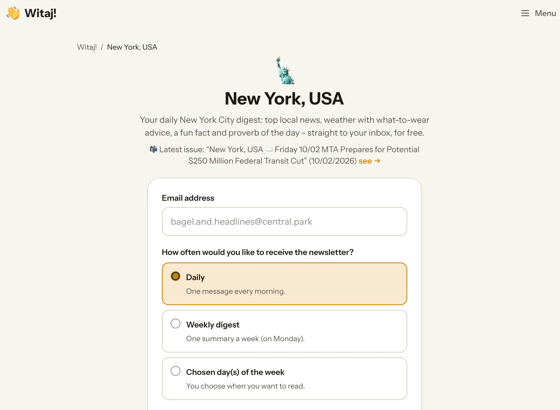 Witaj - Minimalist daily news gallery image