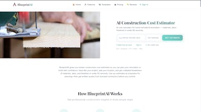 BlueprintAI – AI Cost Estimator gallery image