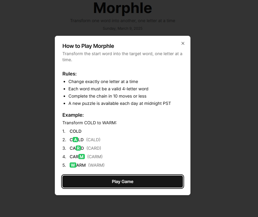 Morphle - Tägliches Wortspiel Medien 3