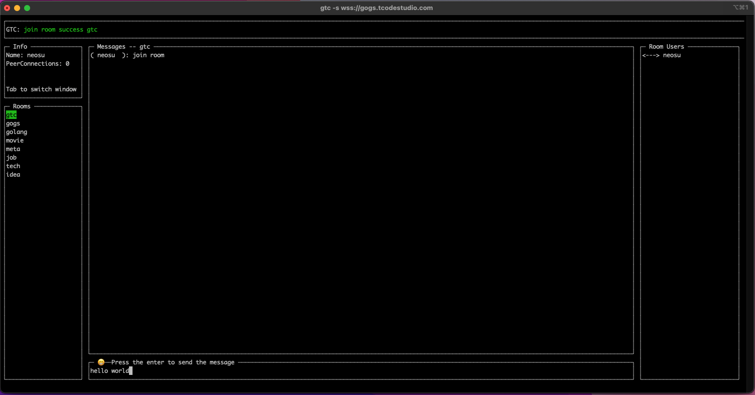 GTC: chat terminal de Golang media 1