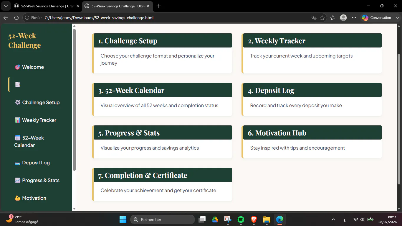 52-Week Savings Challenge Workbook gallery image