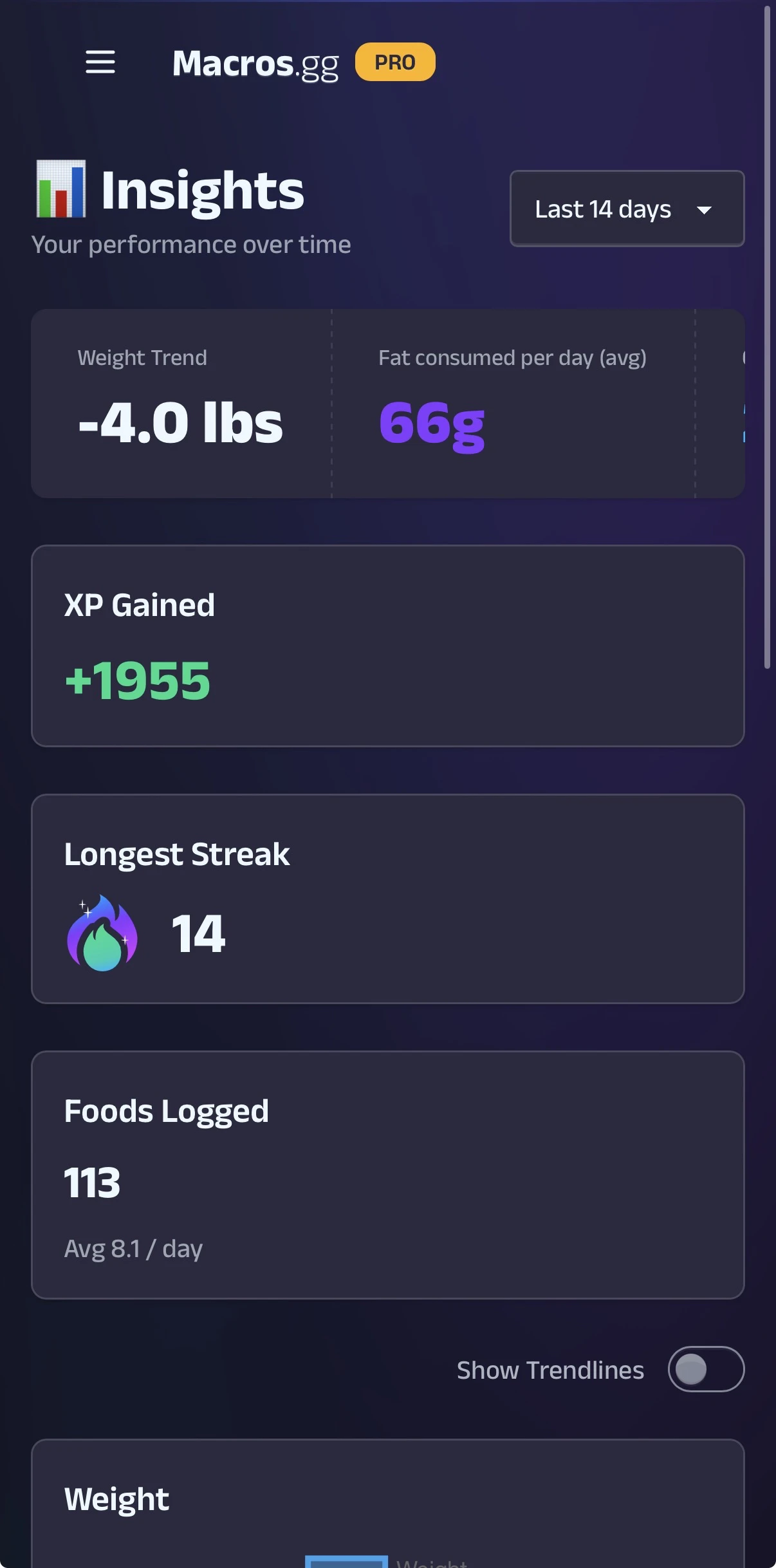 Macros.gg screenshot 2