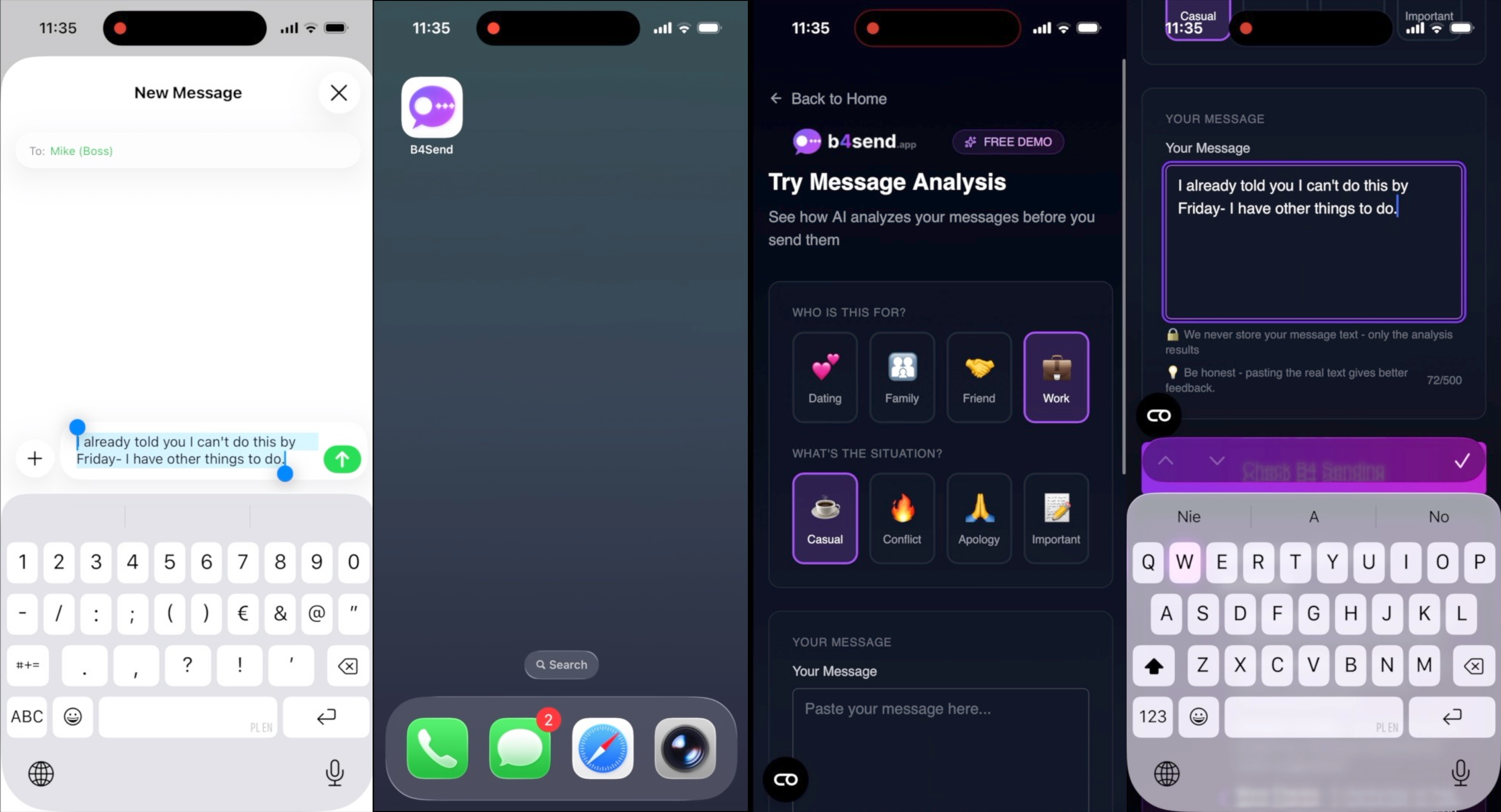 B4Send - Screenshot 3 showing product features and functionality