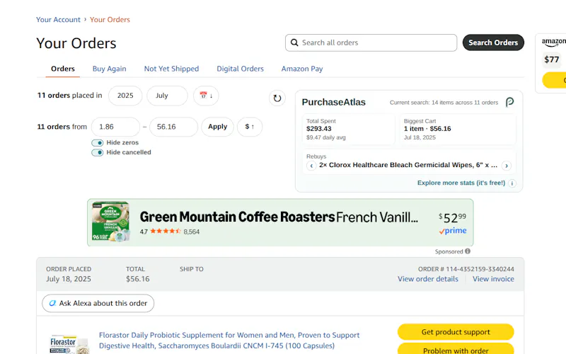 Amazon Order Price Tools screenshot 2