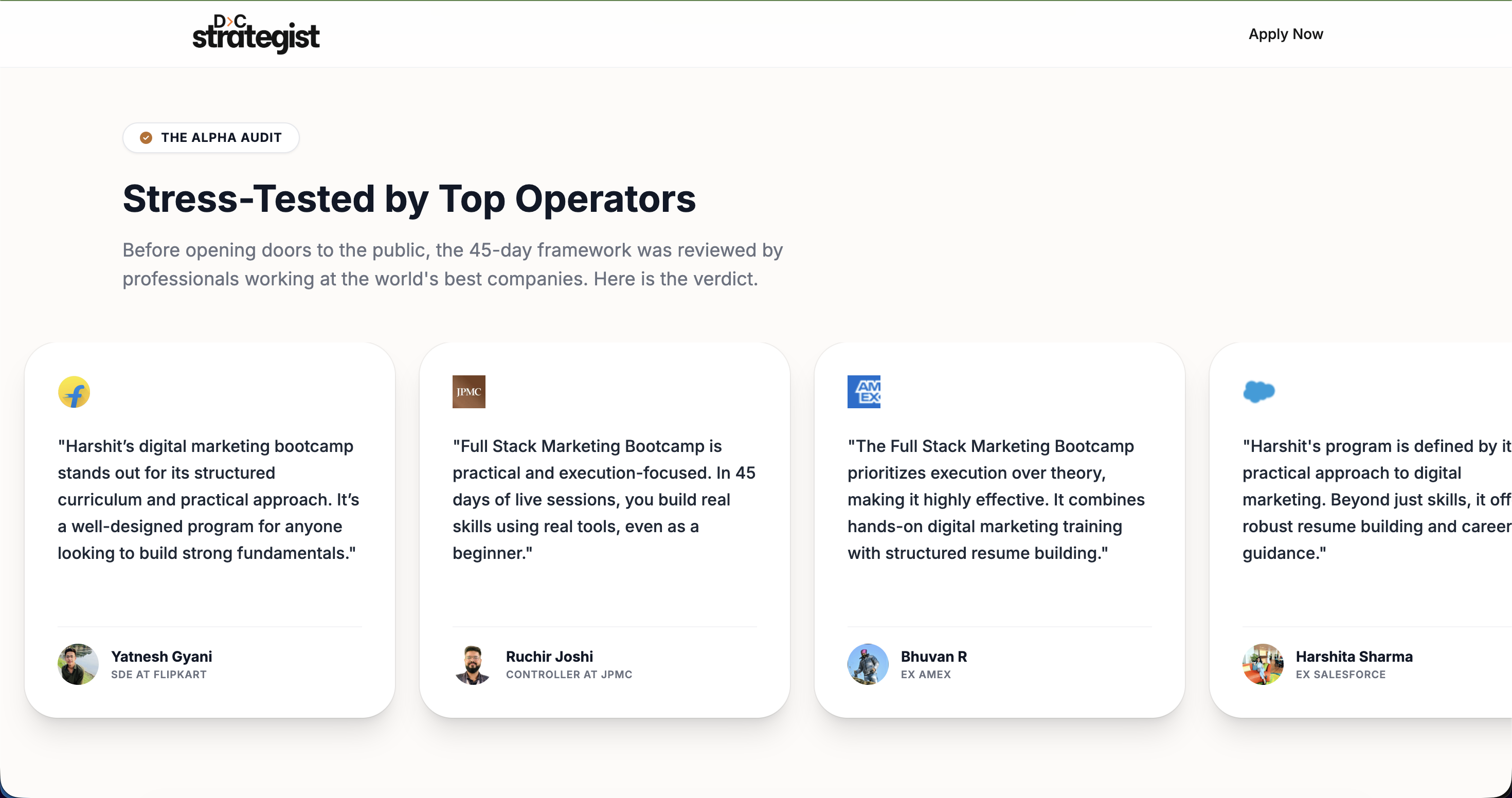 Full Stack Marketing Bootcamp - Screenshot 2 showing product features and functionality