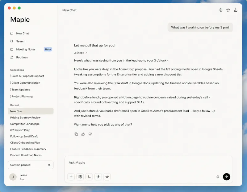 Maple screenshot 2