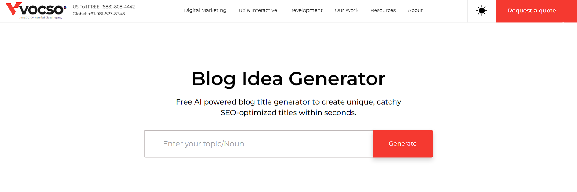 VOCSO Blog Title Generator