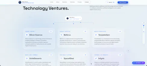 Liquid Glass Portfolio for Tech Founders gallery image