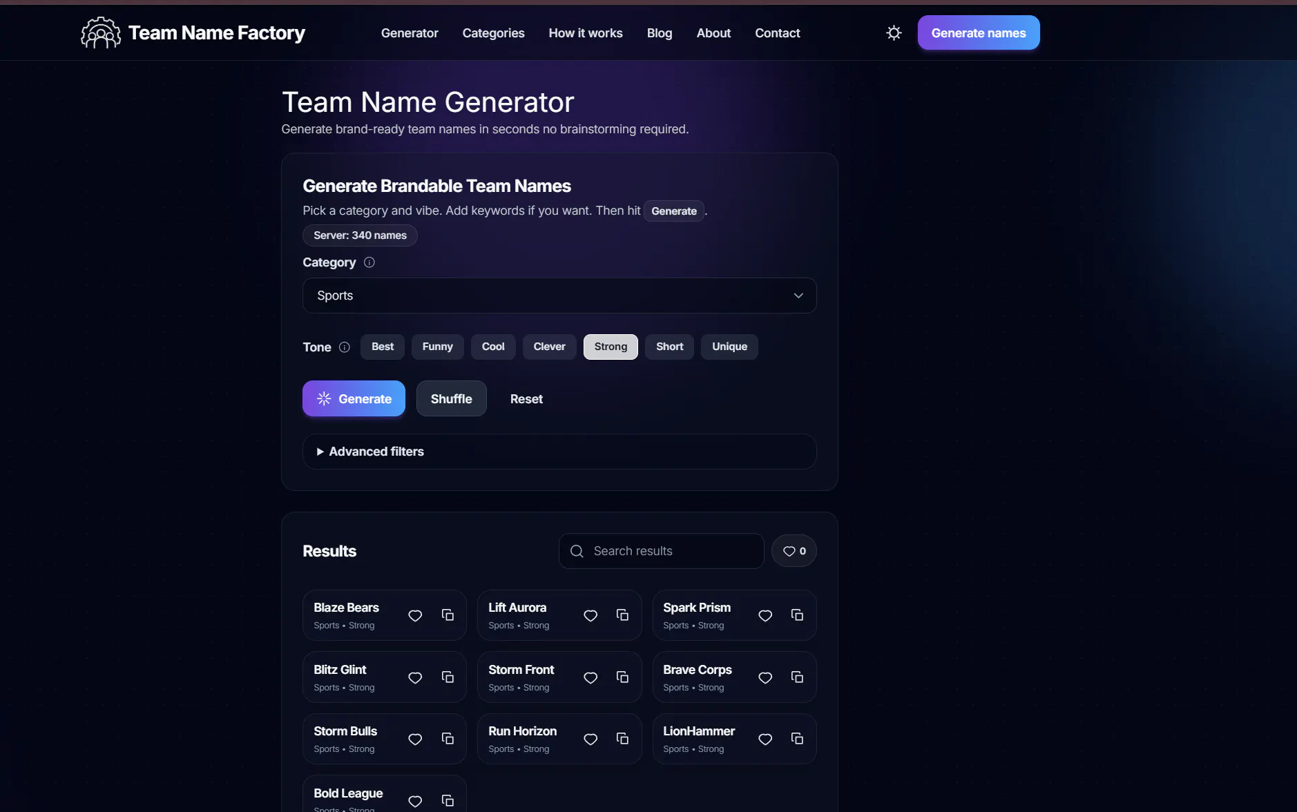 Team Name Factory gallery image