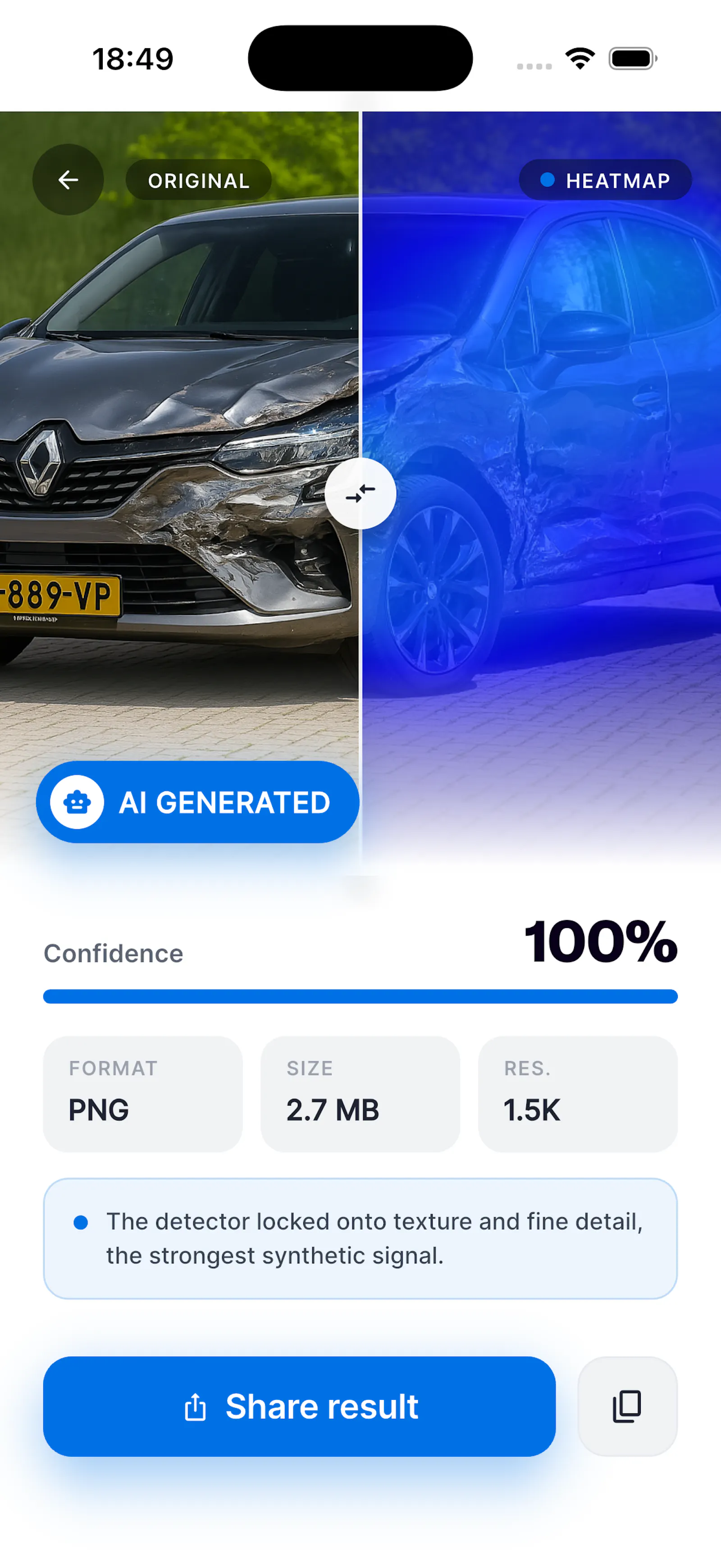 UncovAI Deepfake detector Android App screenshot 2