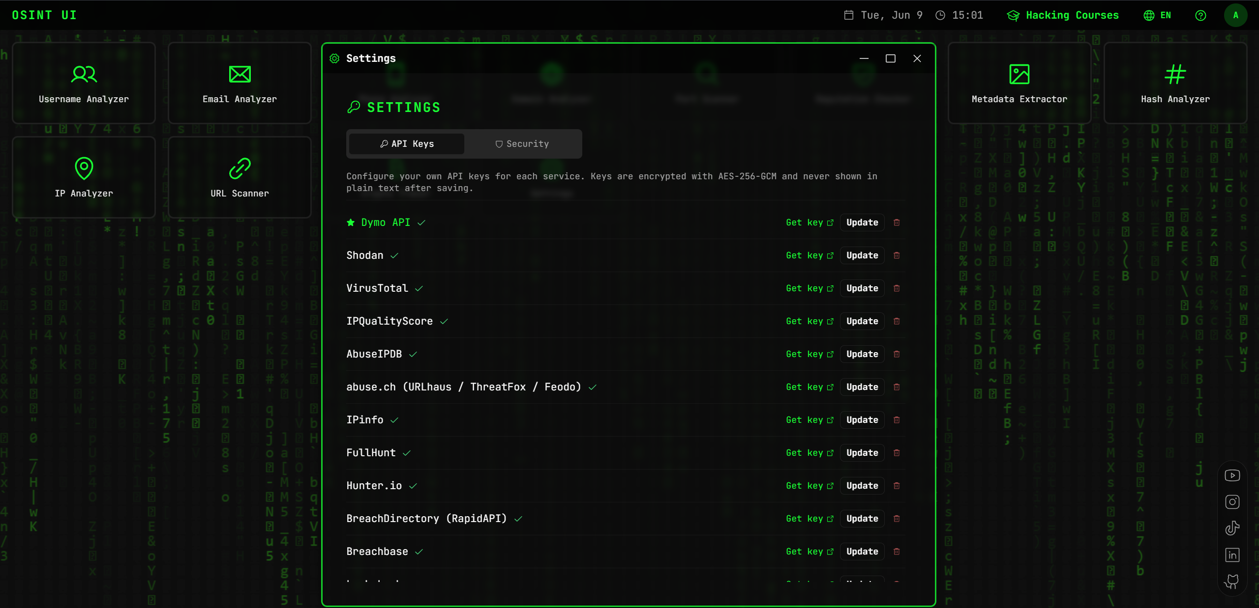 OSINT UI gallery image