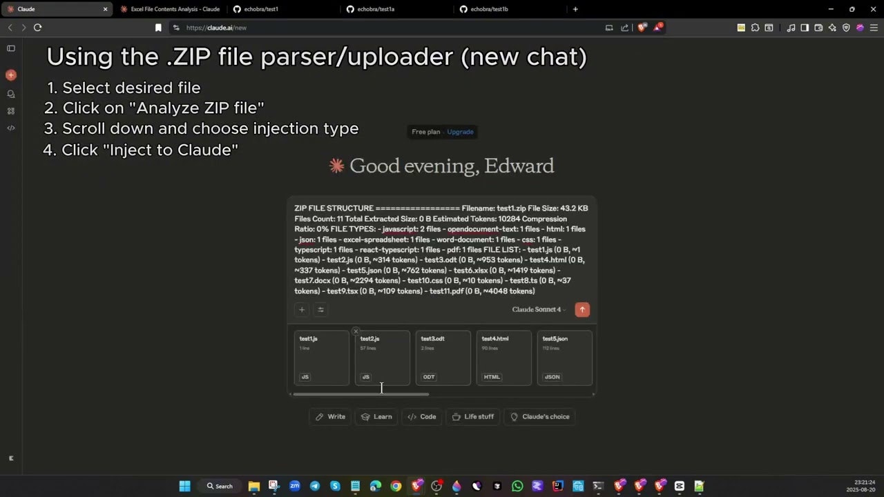 Claude AI Zip File Uploader & Analyzer gallery image