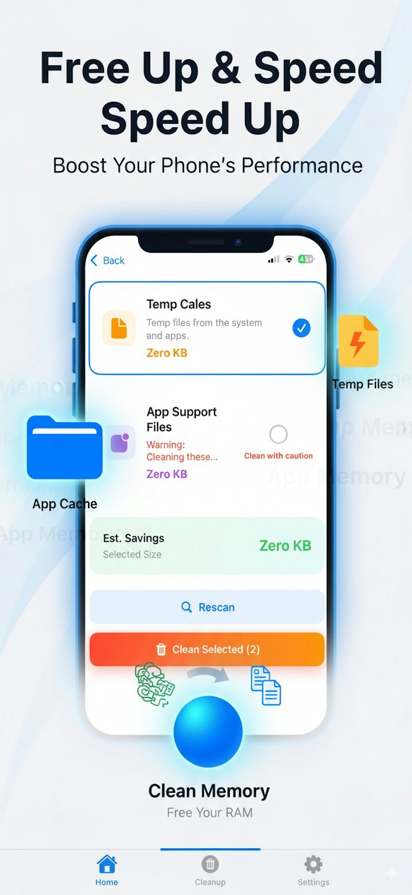 Phone Charging Port Cleaner - Main screenshot showing features and interface