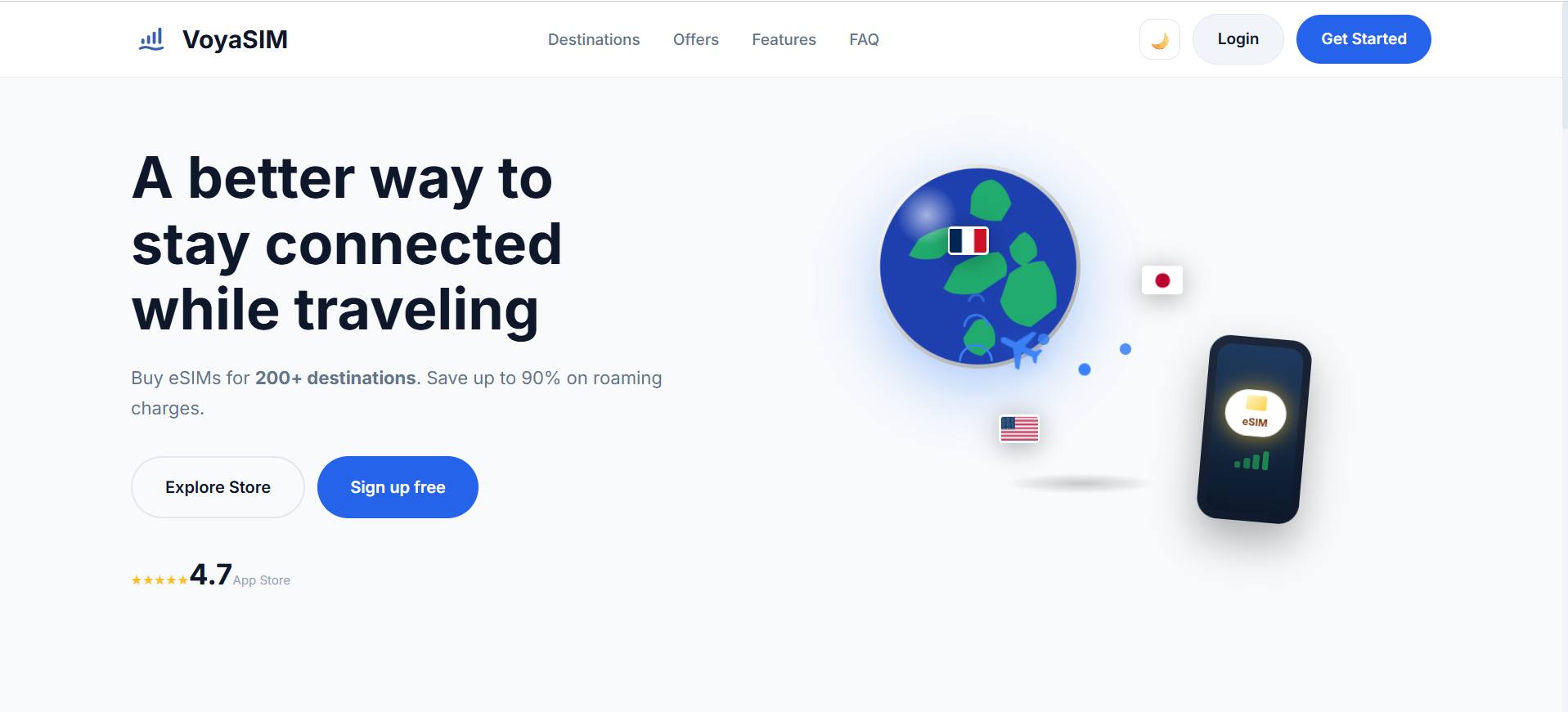 VoyaSIM - Main product screenshot demonstrating key features and user interface