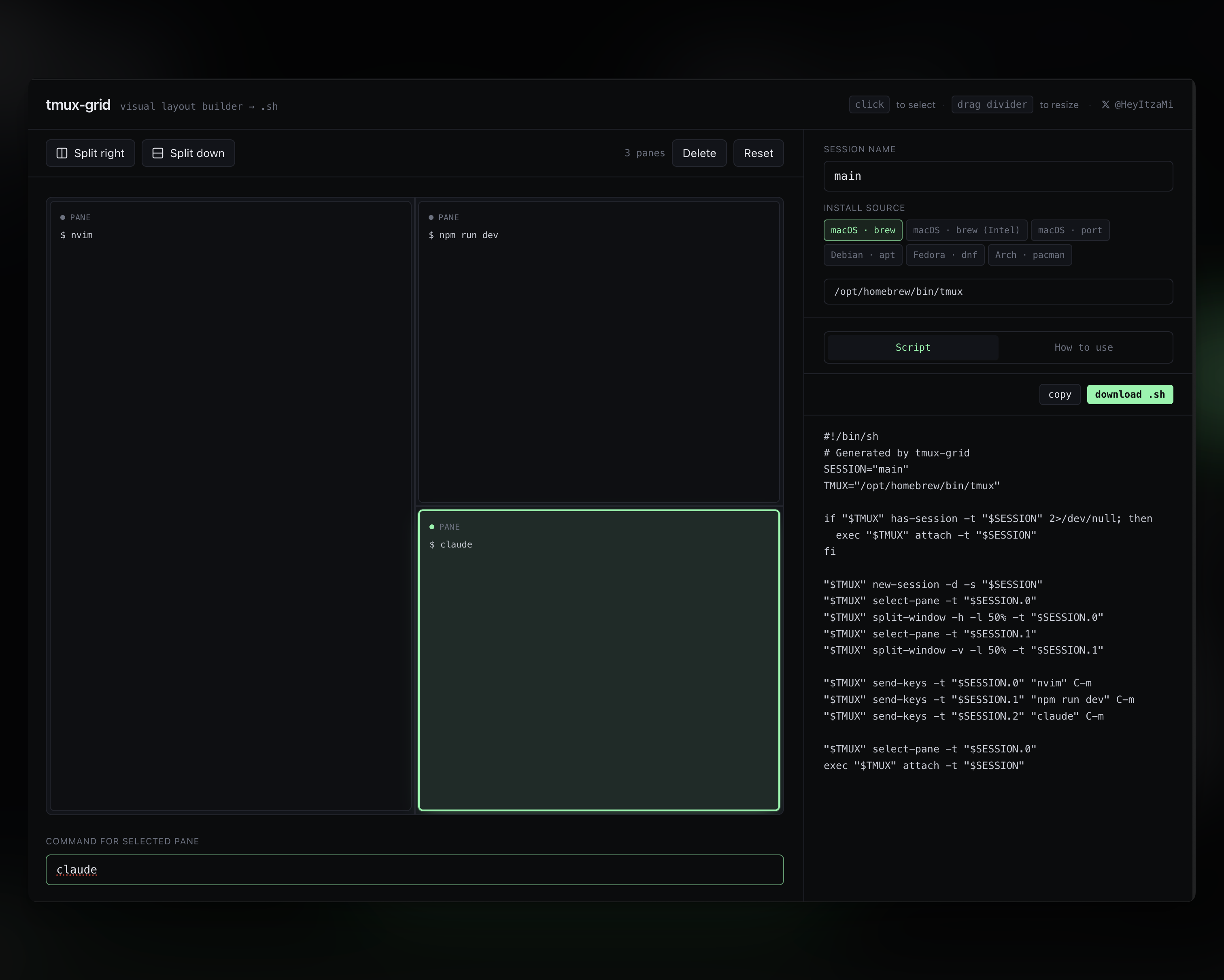 tmux-grid gallery image