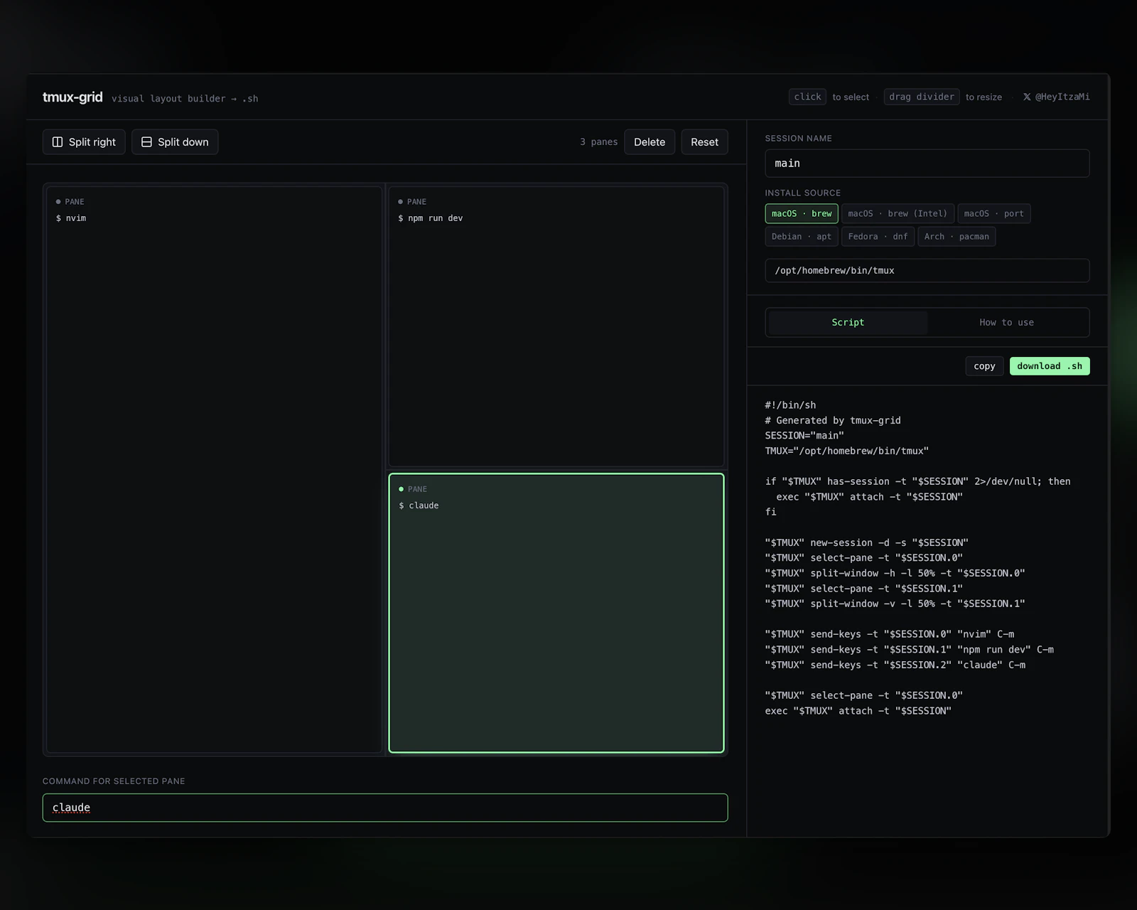 tmux-grid screenshot 3