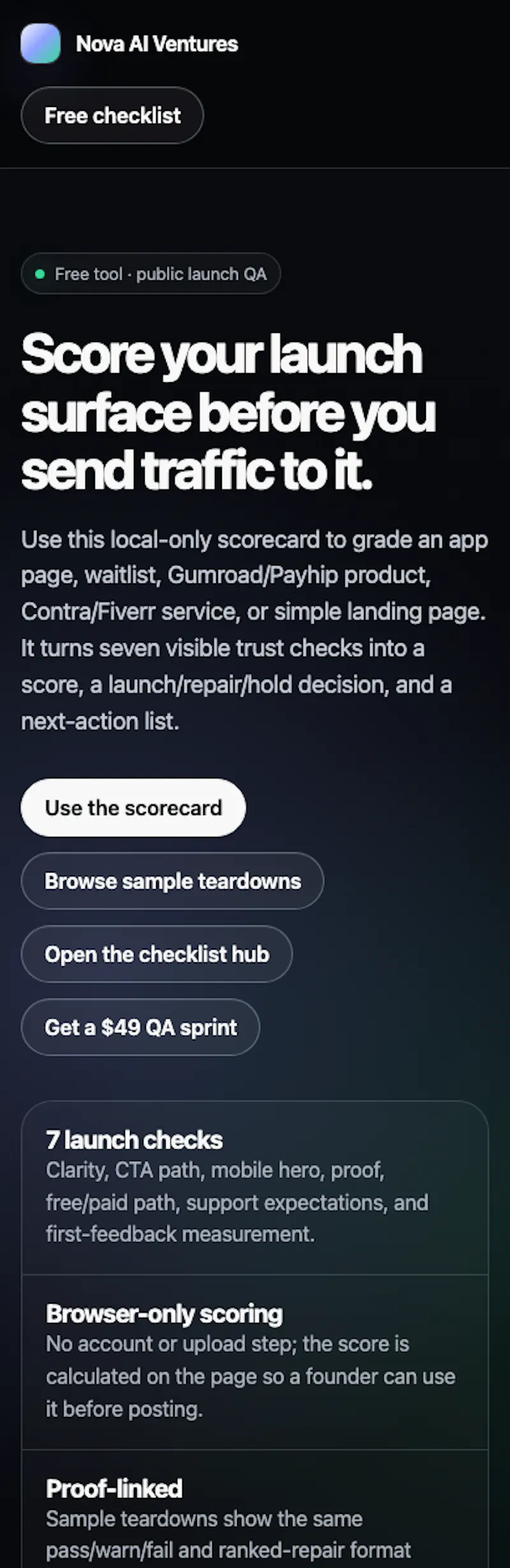 Launch QA Scorecard for AI Apps screenshot 2
