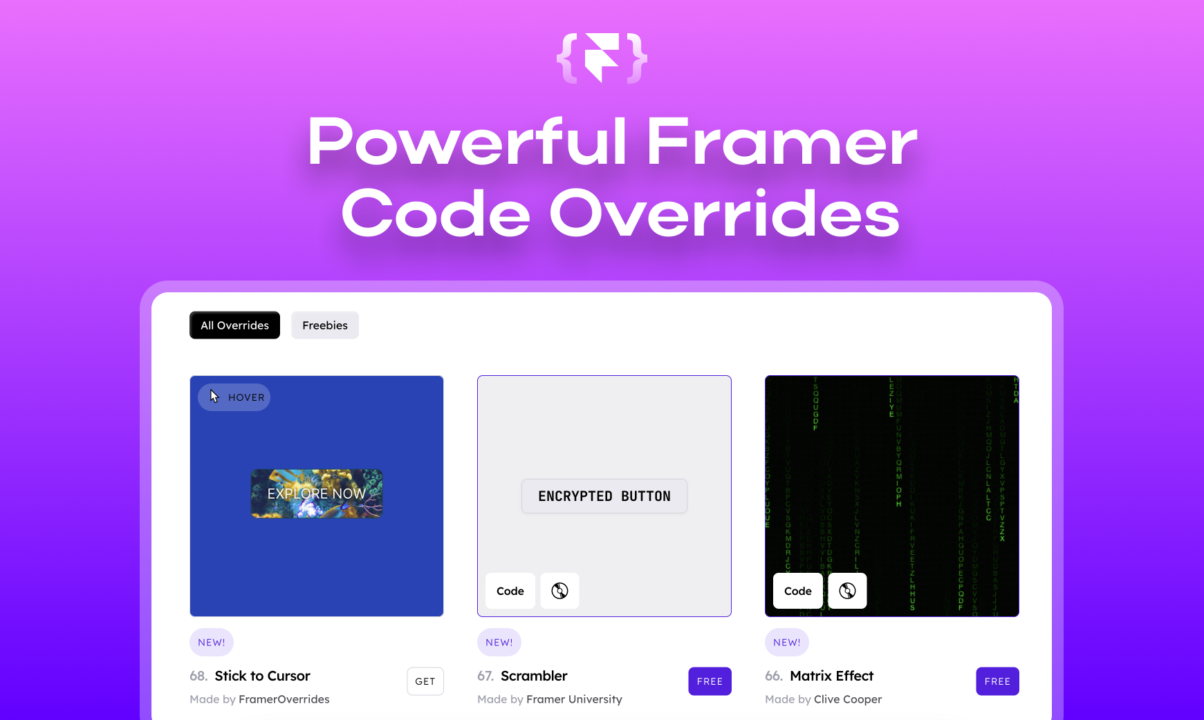 Anulaciones de Framer media 2