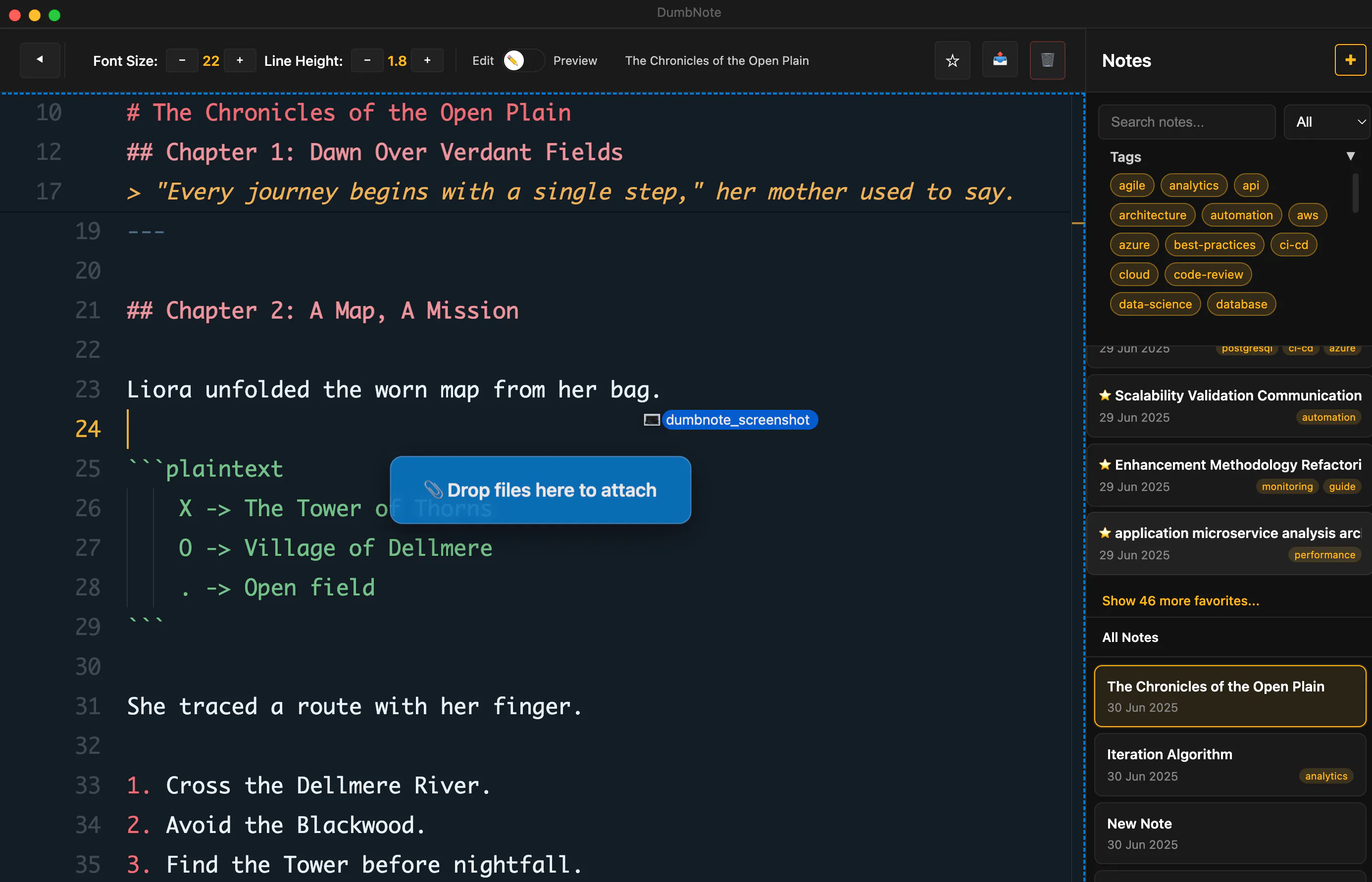 Dumbnote: Offline-first Markdown note app. No lock-in. Just write ...
