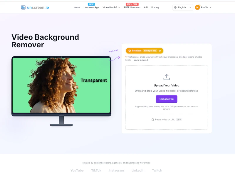 Unscreen.io screenshot 2