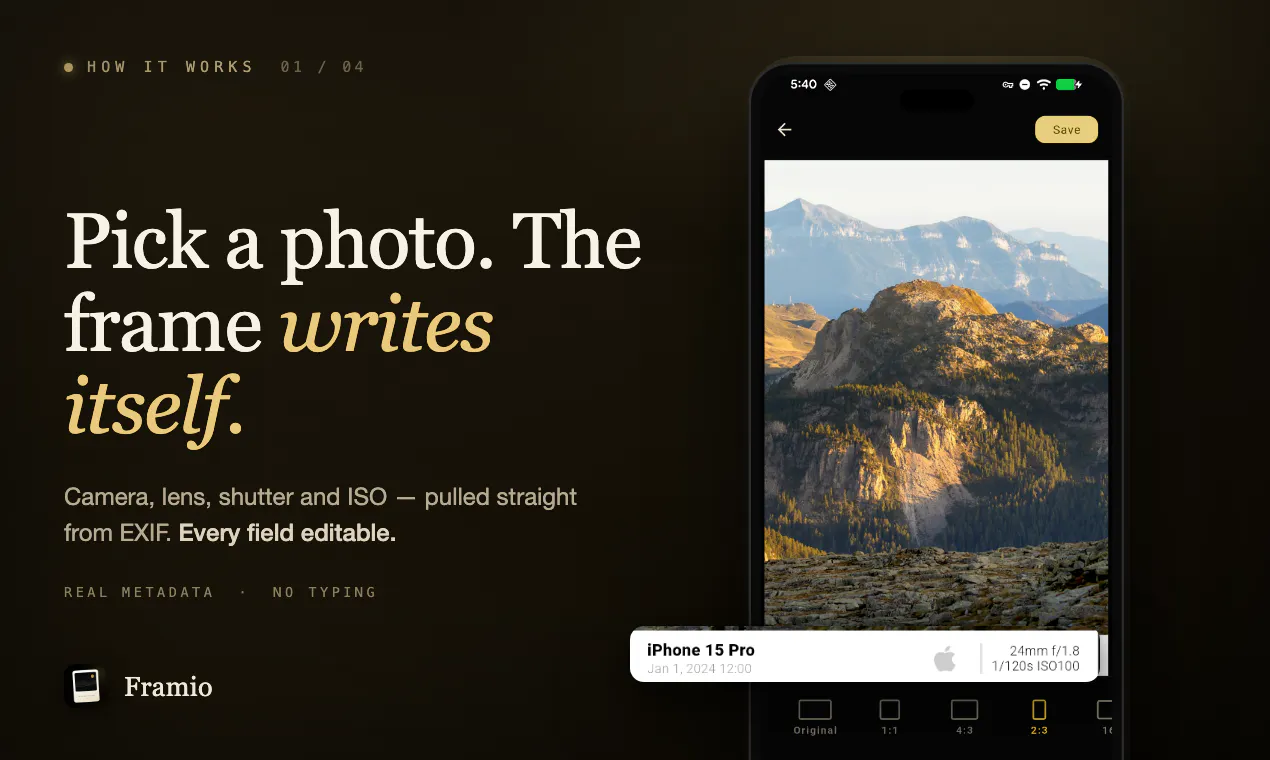 Framio — EXIF Photo Frames gallery image