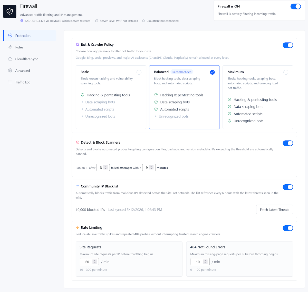 SiteFort – Modern WordPress Security gallery image