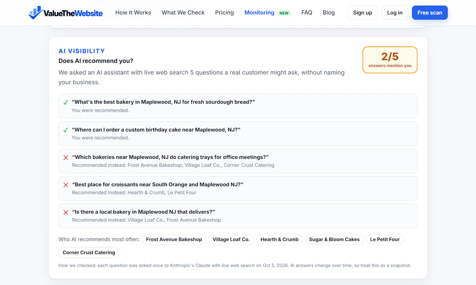 ValueTheWebsite screenshot 5