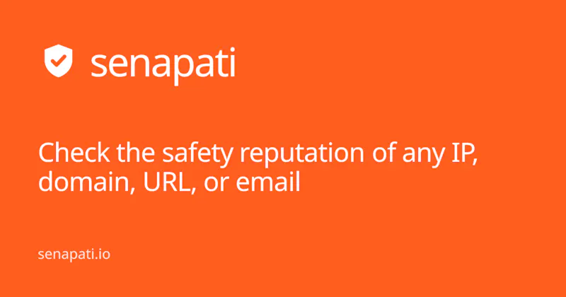 Senapati · Threat Intelligence API screenshot 2
