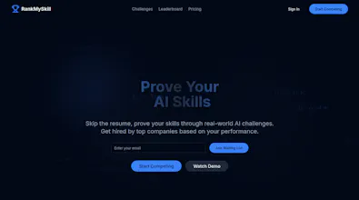 RankMySkill | Prove your AI skills (MVP) gallery image