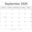 September 2020 Printable Calendar
