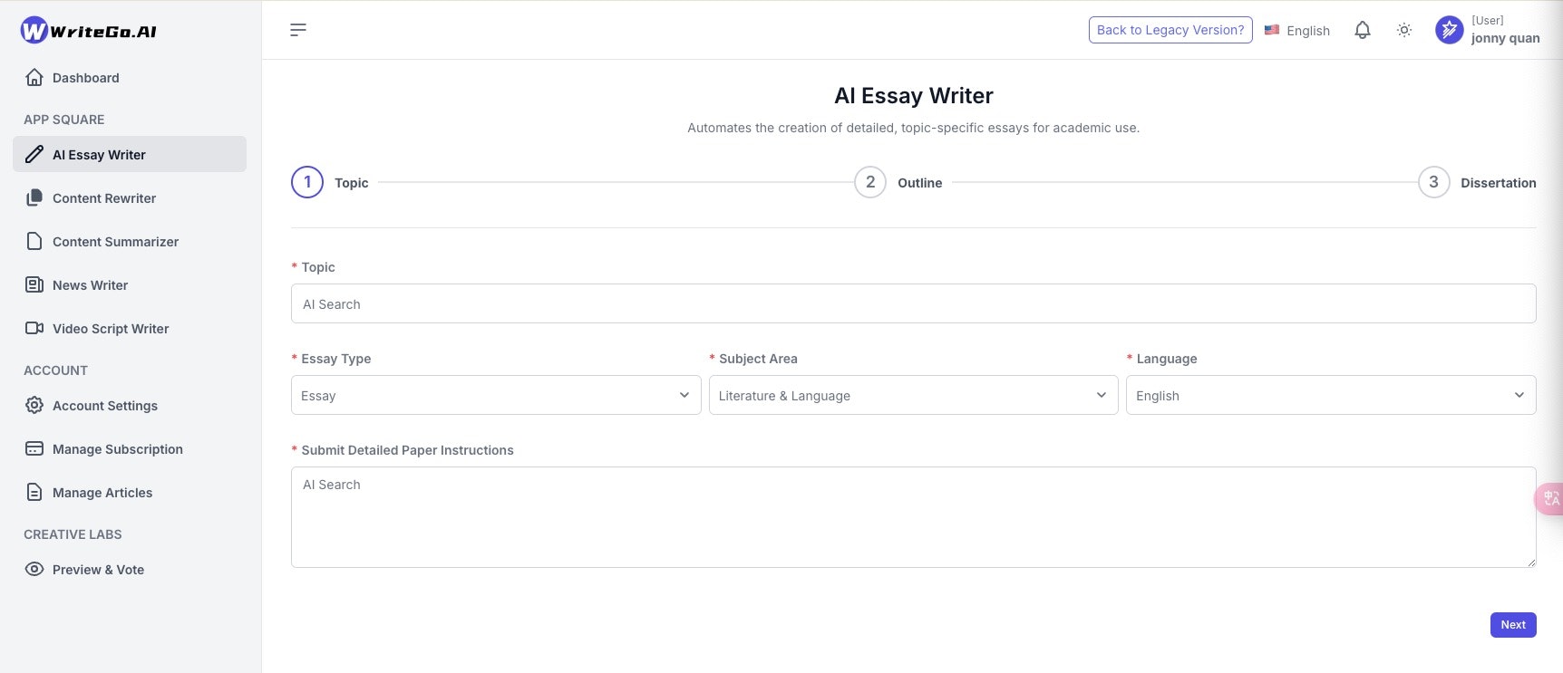 WriteGo.AI gallery image