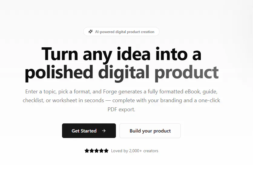 Turn idea into polished digital product