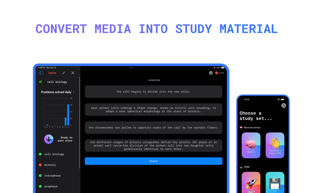 Examen - Estudio con IA para convertir los medios en material de estudio media 1