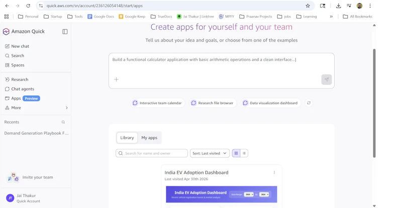 Amazon Quick Agent screenshot 2