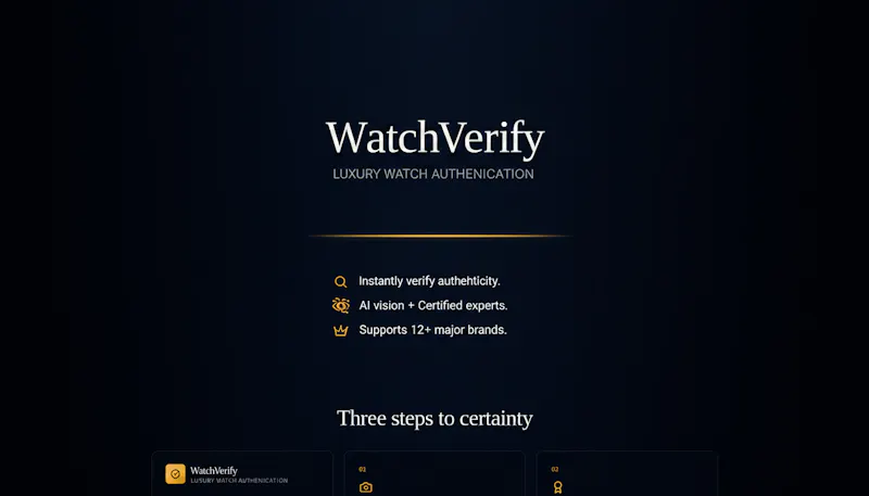 GenuWatch — Luxury Watch Authentication screenshot 1
