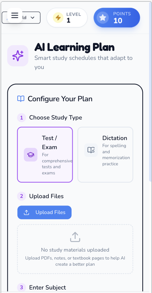 PomoPlan Kiddo - Main product screenshot demonstrating key features and user interface