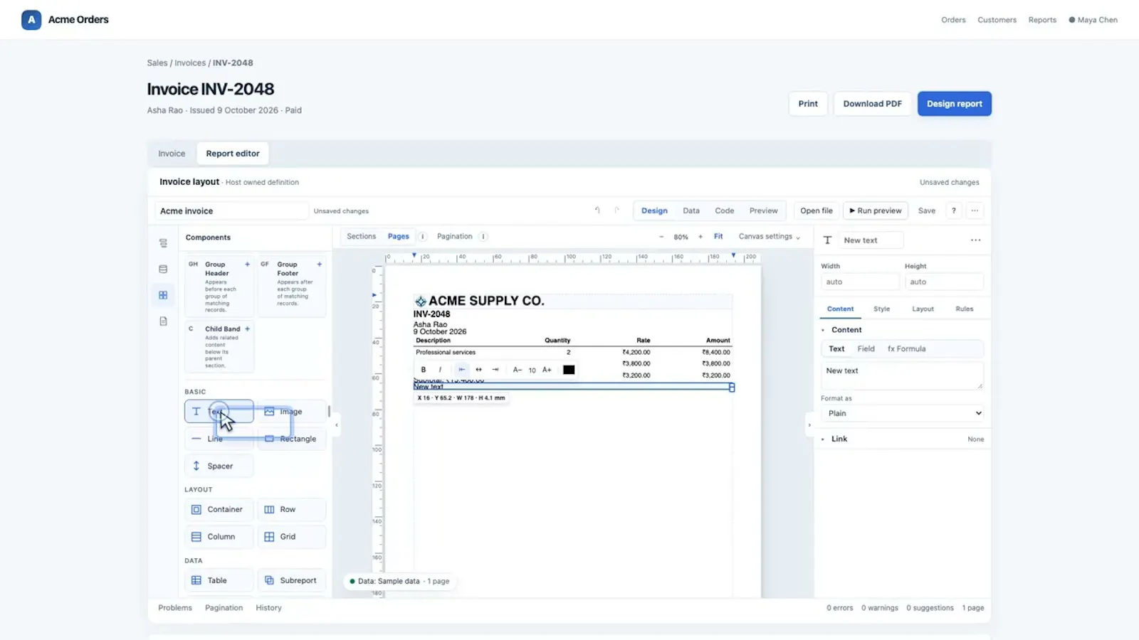 Open Reports screenshot 1 (video preview)