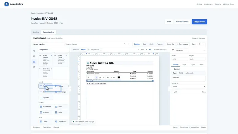 Open Reports screenshot 1 (video preview)