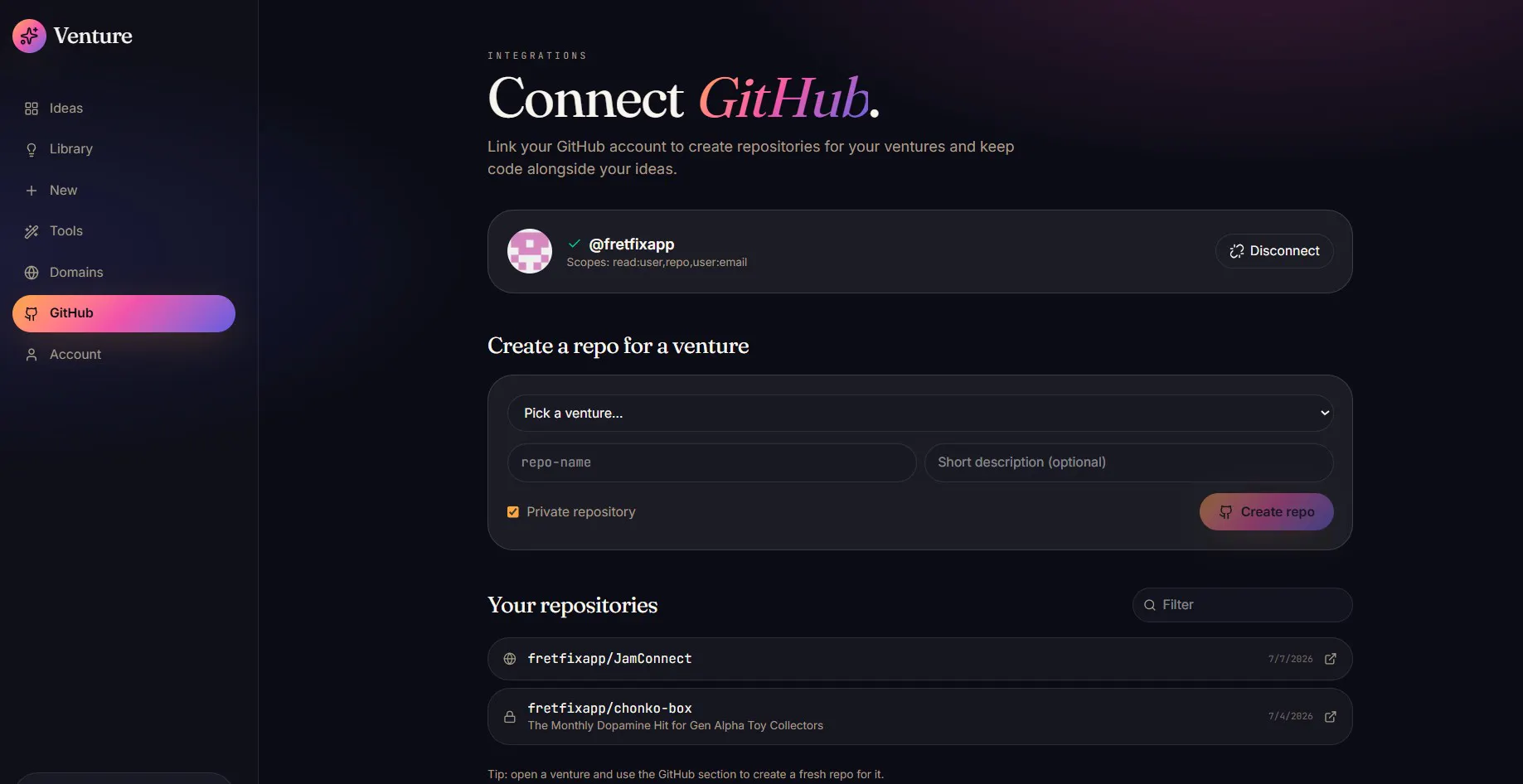 Venturee.app gallery image