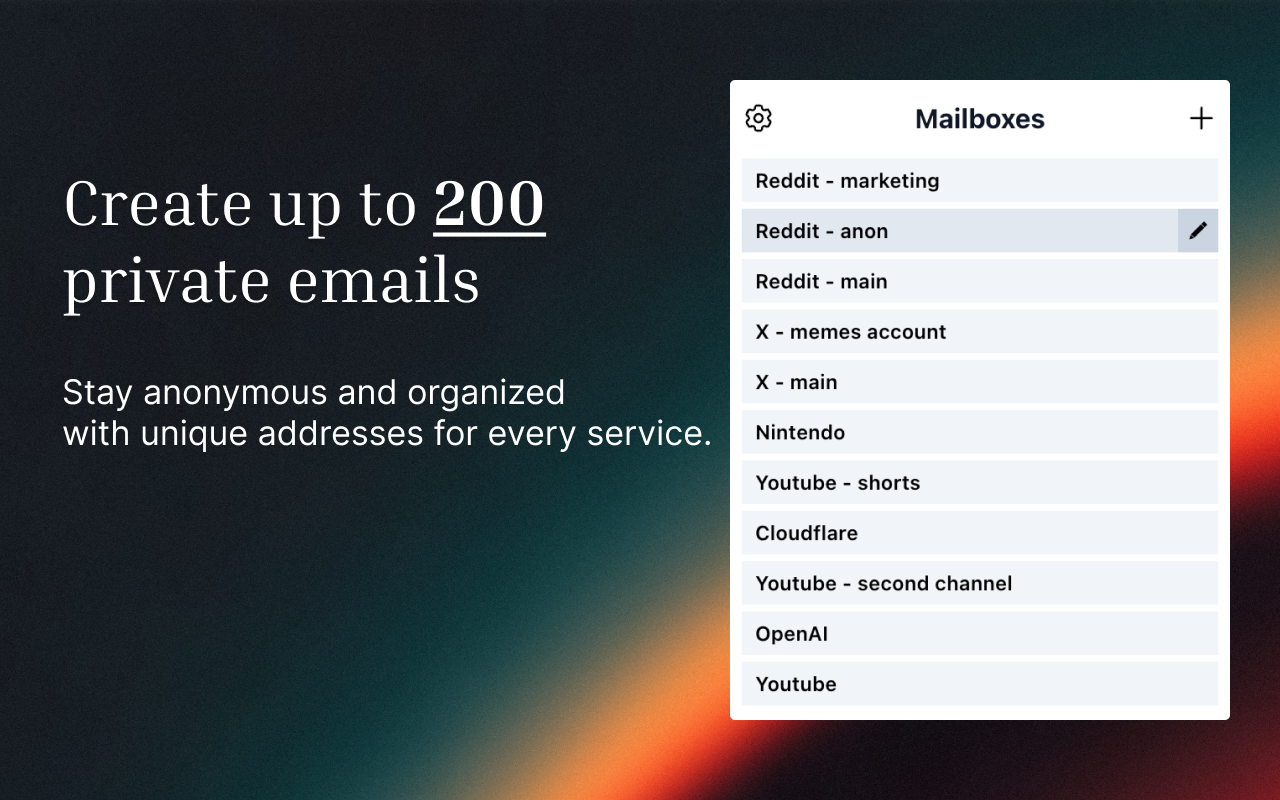 Nascondi la mia email - estensione open source media 2