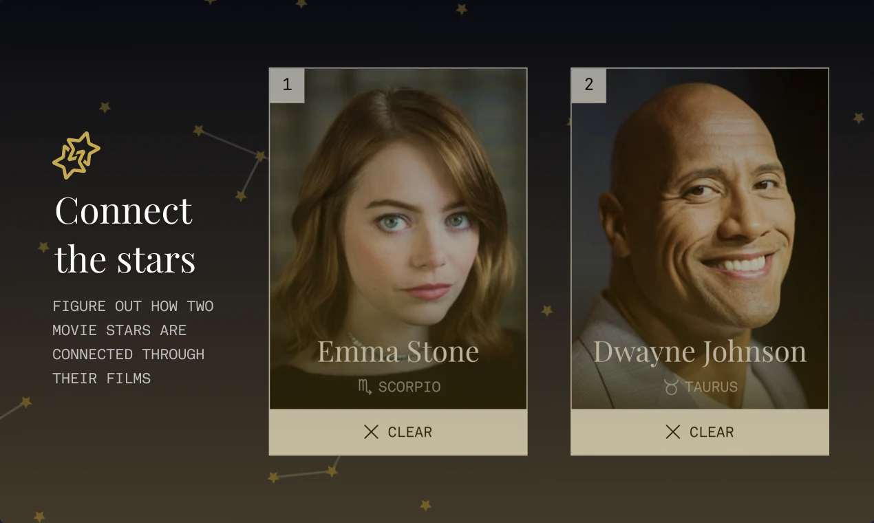 Connect the stars an endless movie trivia game product hunt